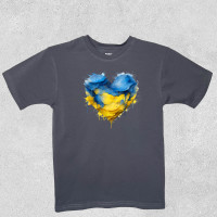 Футболка дитяча Серце фарба Графіт