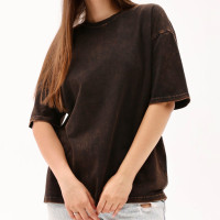 Футболка оверсайз жіноча варена Чорна