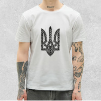 Футболка класична Тризуб липестки Біла