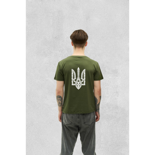 Футболка класична Тризуб липестки w Хакі