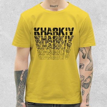 Футболка класична Kharkiv FIV Жовта