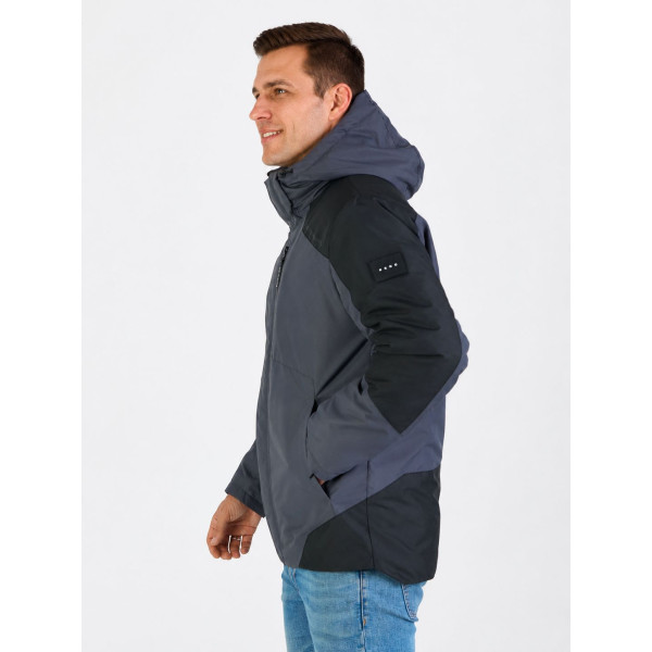 Куртка осінь-весна чоловіча KHIMS RD WindBlocker Графіт з чорним