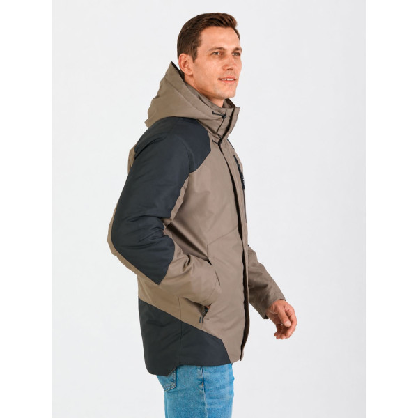 Куртка осінь-весна чоловіча KHIMS RD WindBlocker Бежева з чорним