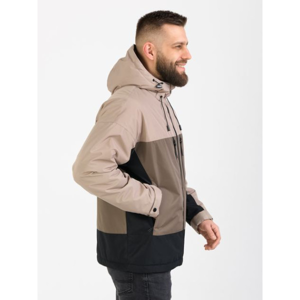 Куртка демісезонна чоловіча KHIMS RD Plaid Бежева