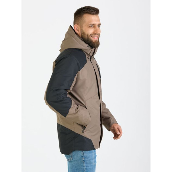 Куртка осінь-весна чоловіча KHIMS RD WindBlocker Бежева з чорним