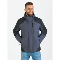 Куртка осень-весна мужская KHIMS RD WindBlocker Графит с черным