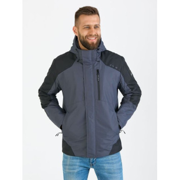 Куртка осінь-весна чоловіча KHIMS RD WindBlocker Графіт з чорним