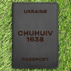 Обкладинка на паспорт Chuhuiv 1638 Чорна