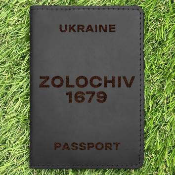 Обкладинка на паспорт Zolochiv 1679 Чорна