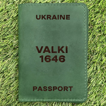 Обкладинка на паспорт valki 1646 Зелена