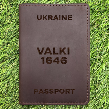 Обкладинка на паспорт valki 1646 Шоколад