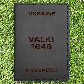 Обкладинка на паспорт valki 1646 Чорна