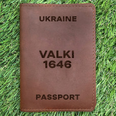 Обкладинка на паспорт valki 1646 Коньяк