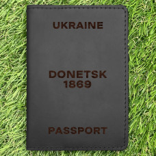 Обкладинка на паспорт Donetsk 1869 Чорна