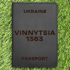 Обкладинка на паспорт Vinnytsia 1363 Чорна