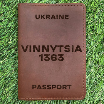 Обкладинка на паспорт Vinnytsia 1363 Коньяк