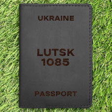 Обкладинка на паспорт Lutsk 1085 Чорна