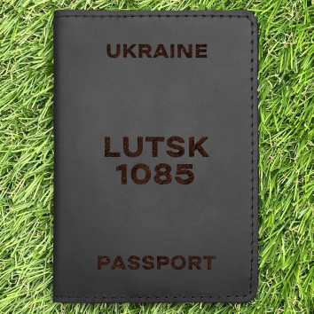 Обкладинка на паспорт Lutsk 1085 Чорна