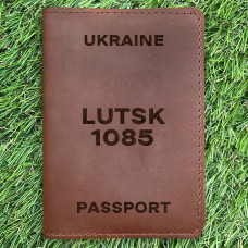 Обкладинка на паспорт Lutsk 1085 Коньяк