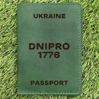 Обложка на паспорт Dnipro 1776 Зеленая