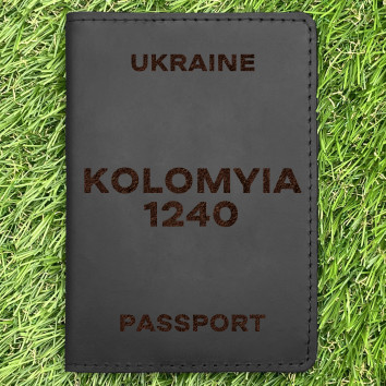Обкладинка на паспорт Kolomyia 1240 Чорна