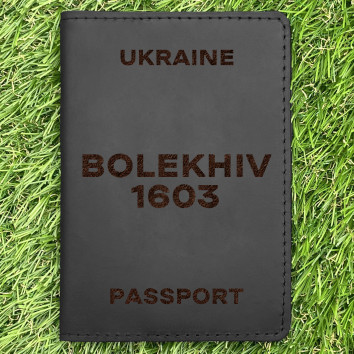 Обкладинка на паспорт Bolekhiv 1603 Чорна