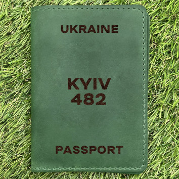 Обложка на паспорт Kyiv 482 Зеленая