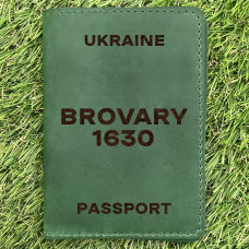 Обкладинка на паспорт Brovary 1630 Зелена
