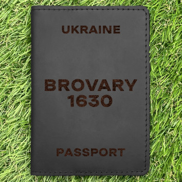 Обкладинка на паспорт Brovary 1630 Чорна