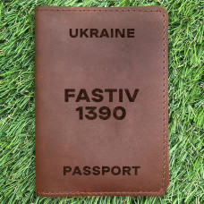 Обкладинка на паспорт Fastiv 1390 Коньяк