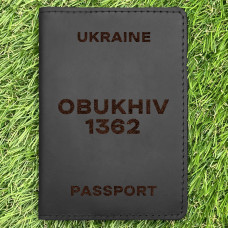 Обкладинка на паспорт Obukhiv 1362 Чорна