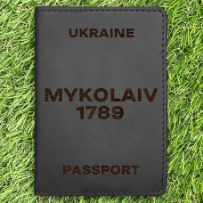 Обложка на паспорт Mykolaiv 1789 Черная