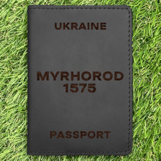 Обкладинка на паспорт Myrhorod 1575 Чорна