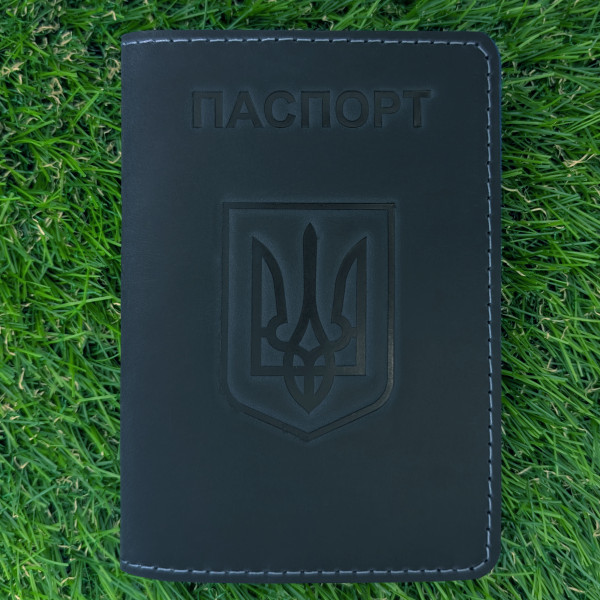 Набір обкладинки для посвідчення Офіцера та Паспорта Герб Синій